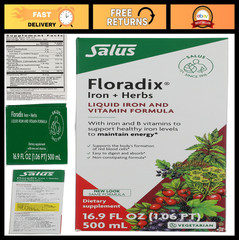Iron Supplement Liquid with Herbs, 17 Fl Oz – Boost Energy & Vitality