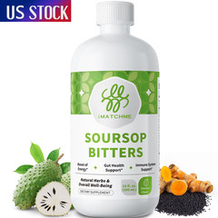 Soursop Bitters 16 oz Natural Detox Herb for Immune, Digestive & Gut Health