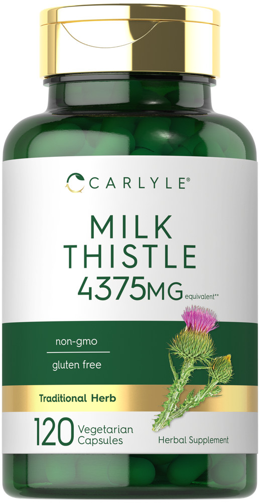 Milk Thistle Capsules 4375mg | 120 Count | Vegetarian, High Potency | by Carlyle