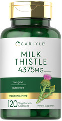 Milk Thistle Capsules 4375mg | 120 Count | Vegetarian, High Potency | by Carlyle