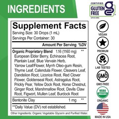 Lymphatic Support Drops Organic Herbal Blend 1 fl oz DR. BO