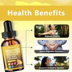 Maca Root Liquid Drops With Muscle Recovery Enhances Vitality And Immune Health