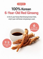 Korean Red Ginseng Gold Stick 6-Year Pure Extract 10ml 100ea Premium Health Gift