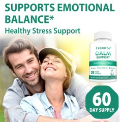 Calm Support Supplement Soothing Stress Emotional Well-Being 120 Veggie Capsules