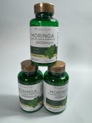 Moringa Oleifera Capsules 6000 mg 180 Count | Green Superfood by Carlyle 3 Pack