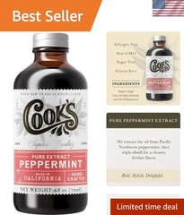 Pure 16oz Peppermint Extract – Natural Flavor for Ice Creams & Beverages