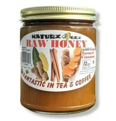RAW HONEY with GINGER, TURMERIC, & CINNAMON 12oz 100% PURE HONEY