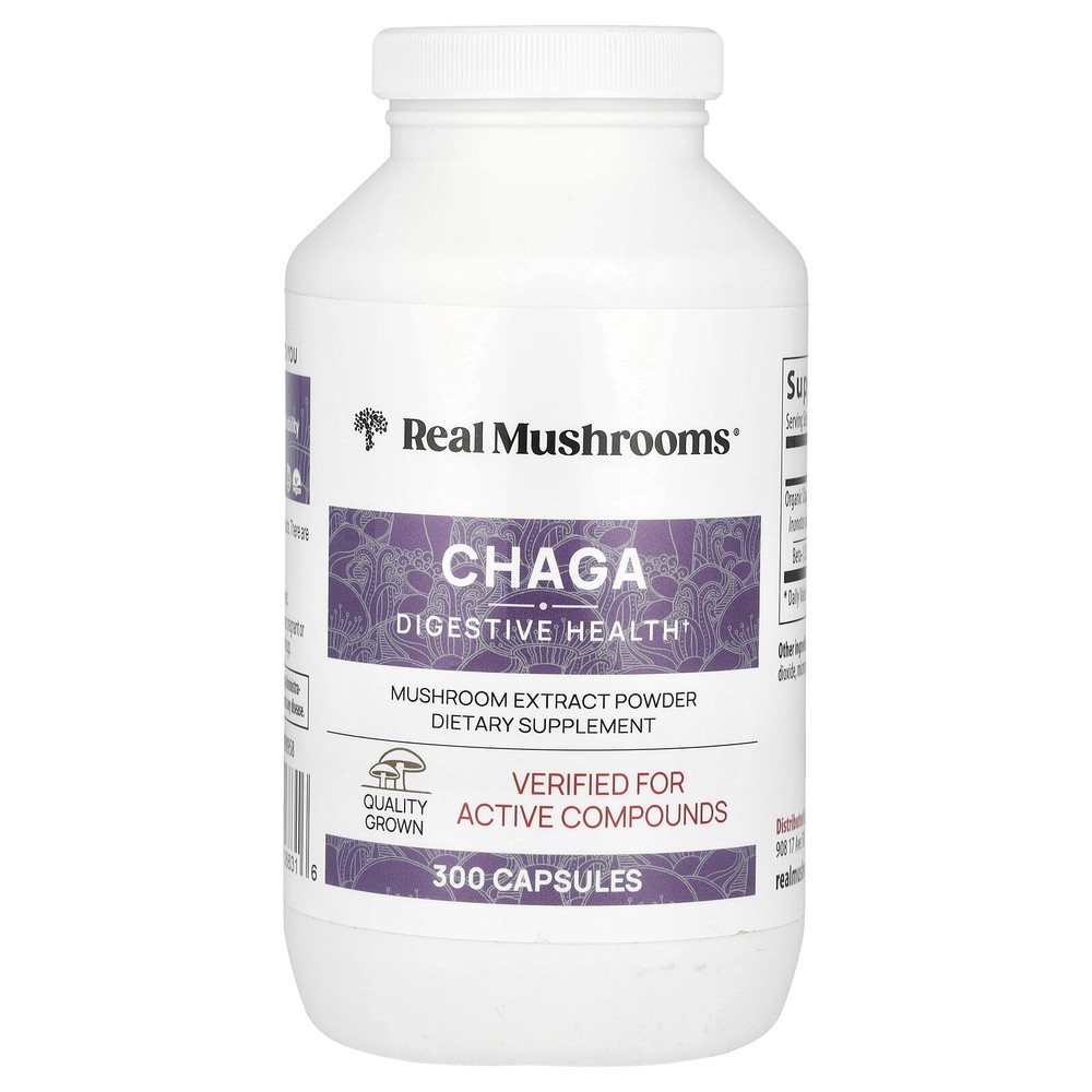 Chaga, Mushroom Extract Powder, 300 Capsules