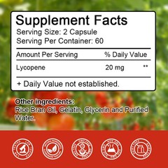 Lycopene Capsules Tomato Powerful Antioxidant Support Prostate Health 120 Pills