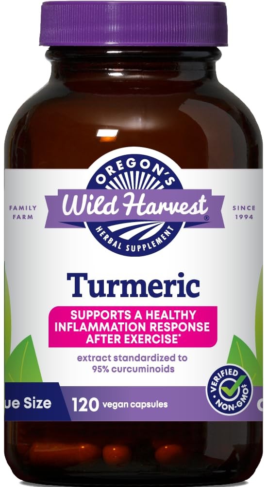 Turmeric 120 Vegan Capsules | Organic Turmeric Curcuminoids with Black Pepper…