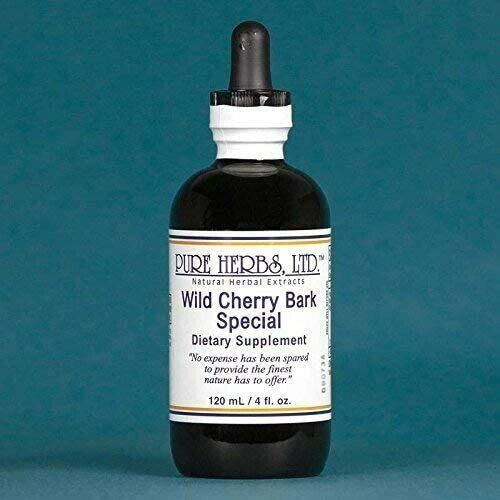 Wild Cherry Bark Special Herbal Extract Pure Herbs 4 oz. for Respiratory System
