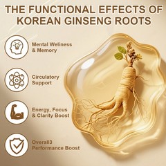 Red Korean Panax Ginseng 1600mg 60/120 Capsules – Energy/Endurance/Memory/Focus