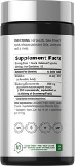 Cranberry + Vitamin C | 15,000mg | 250 Capsules | Non-GMO | by Horbaach
