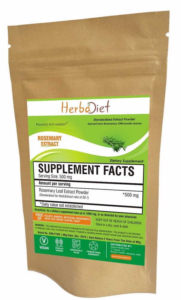 Herbadiet Rosemary Extract Powder 20:1 Anti-oxidant Rosmarinic Carnosic Acid