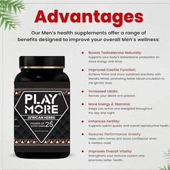 Pack of 2 African Herbal Play More Powder Mens Energy Vitality & Health Support