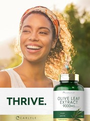 Olive Leaf Extract Capsules | 9000Mg | 100 Count | Non-Gmo, Gluten Free | High P