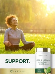 Bitter Melon Capsules | 2500mg | 200 Count | Non-GMO & Gluten Free | by Carlyle