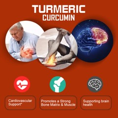 Turmeric Curcumin Highest Potency 95% 1950mg with BioPerine 120 Capsules