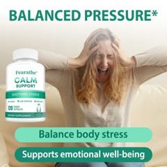 Calm Support Supplement Soothing Stress Emotional Well-Being 120 Veggie Capsules