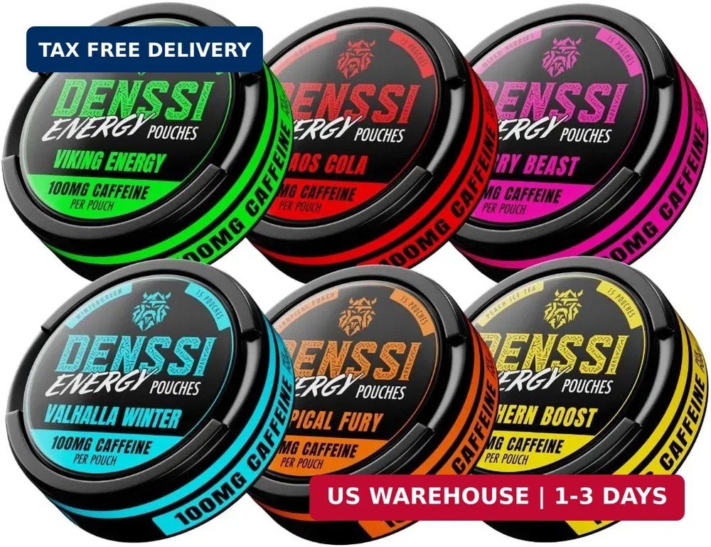 Energy Pouches – Fast-Acting Caffeine + Nootropic Boost – Sugar-Free, Tobacco-Fr