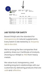 BASED Supplements SHILAJIT – 60 Resin pieces – 3rd party tested – Mens Health