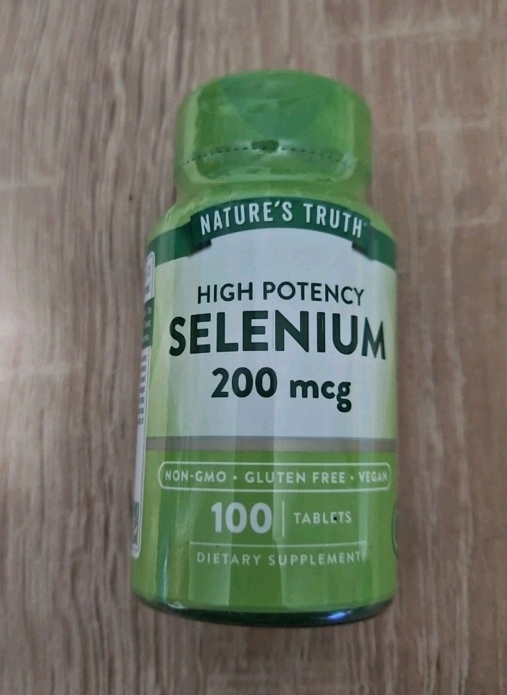 Nature’s Truth Vitamins High Potency Selenium Gluten Free Tablets 200 mcg 100 Ct