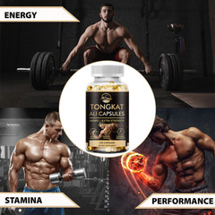 TONGKAT 200:1 – 3450mg Extract – LongJack – Testosterone Booster – 1-4 Bottles