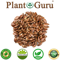 Brown Flax Seeds Whole 1 lb. Omega-3 NON GMO 100% Pure Linseed Flaxseed Bulk