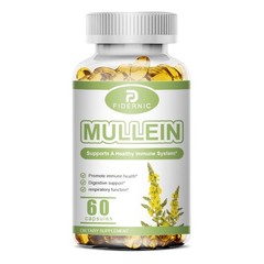 2 bottles Mullein Leaf 1500mg 60 Capsules Respiratory Wellness Supplement