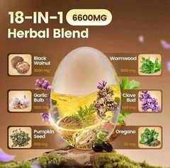 Wormwood Black Walnut Clove Softgels 240ct Count 18-in-1 Herbal Blend 6600mg