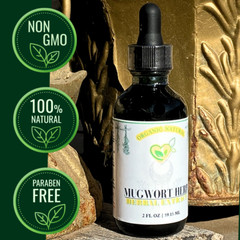 Mugwort Herb Non-Alcohol Extract Natural Organic Liquid Herbal Drops Liver 2 oz
