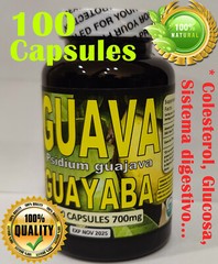 Hojas de Guayaba,Mexican Guava Leaves,Organic Guava leaves Natural 100 Caps !!!