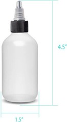 2 pcs BPA Free Refillable Containers- Plastic Squeeze Bottles w/ Twist Top Caps