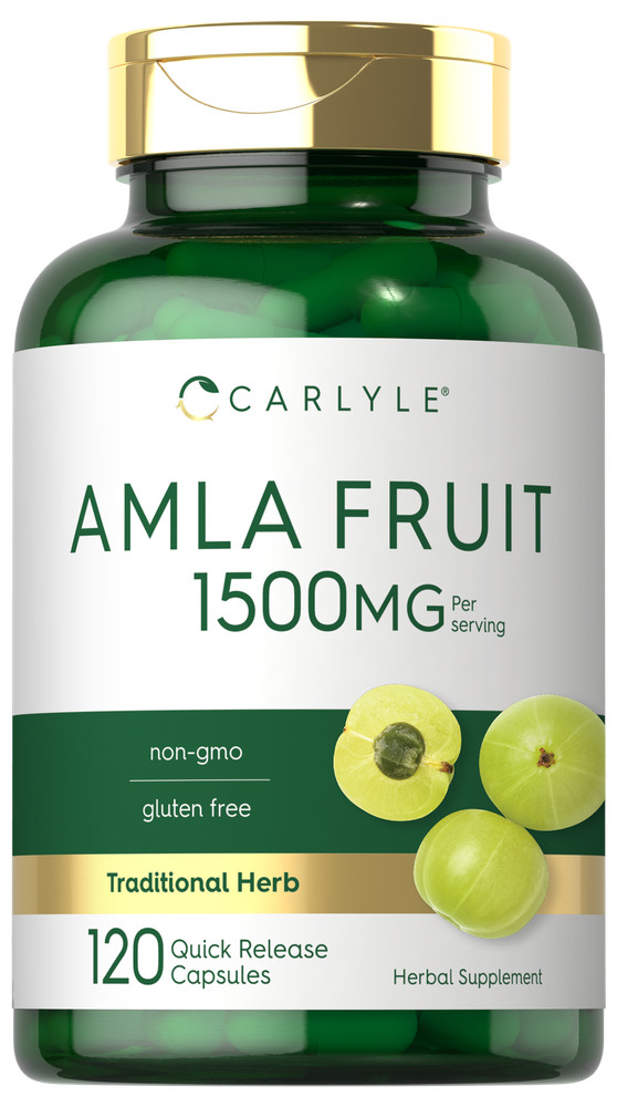 Amla Capsules | 1500mg | 120 Count | Amalaki Fruit | Non-GMO | by Carlyle