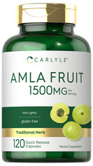Amla Capsules | 1500mg | 120 Count | Amalaki Fruit | Non-GMO | by Carlyle