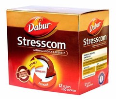 Dabur Stresscom Ashwagandha (Withania Somnifera) 120 Capsules | FREE SHIPPING
