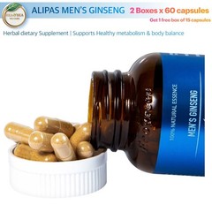 02 Boxes 60 & 1 boxes 15 (Total 135 Caps) ALIPAS Ginseng Platinum – Testosterone