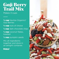 Navitas Organics Goji Berries—Organic Non-GMO, Sun-Dried,8 oz.Bag,8 Servings