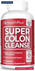 Health Plus Super Colon Cleanse 60 Day Supply of Gentle Gut Cleanse Detox, Psyll