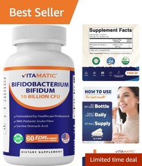 Digestive Support with 10 Billion Bifidobacterium Bifidum – Gluten-Free Capsules