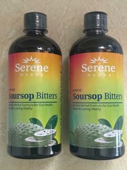 2 Packs Serene Herbs Exotic Soursop Bitters Liquid Gut Health Detox Gut Hesalth