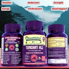 Best TongkatAli Longjack with Tribulus Terrestris MAXIMUM BENEFITS 120 CAPS