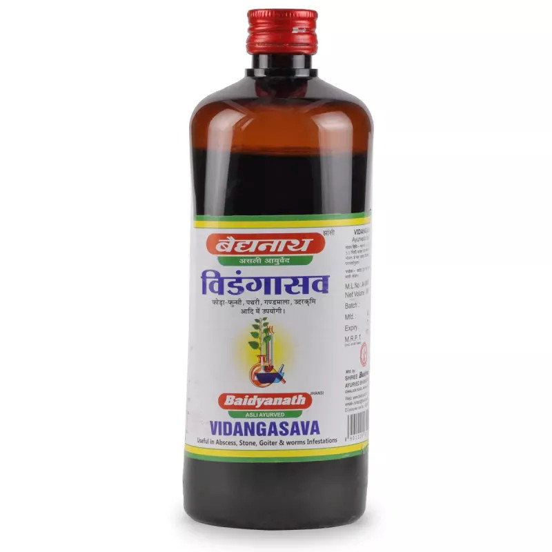 Baidyanath Vidangasava 450ml, Herbal Ayurvedic Stomach Wellness