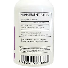 Milk Thistle Seed Powder Capsules – 500mg Each – Silybum Marianum -Various Sizes