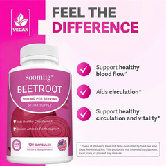 Beet Root Promote Vitality Nutritional Balance Vegan Gluten-Free 30-120 Capsules