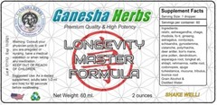 LONGEVITY MASTER FORMULA LIQUID TINCTURE EXTRACT 28 SUPER TONIC HERB 60ML.
