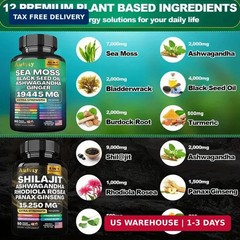 Herbal Wellness Bundle – Sea Moss Complex 19,445mg + Shilajit Complex 15,250mg –
