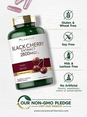 Black Cherry Capsules 2800mg | 240 Count | Non-GMO, Gluten Free | By Carlyle