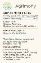 HerbEra Agrimony Alcohol-FREE Herbal Tincture,Organic (Agrimonia Eupatoria)