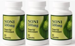 3 Noni 500MG Fruit Extract Unisex Weight Loss Antioxidant Energy Boost Pills